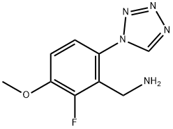 (2-fluoro-3-methoxy-6-(1H-tetrazol-1-yl)phenyl)methanamine Struktur