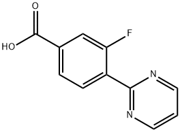 Benzoic acid, 3-fluoro-4-(2-pyrimidinyl)- Struktur