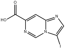 Imidazo[1,2-c]pyrimidine-7-carboxylic acid, 3-iodo- Struktur