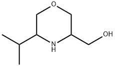 3-Morpholinemethanol, 5-(1-methylethyl)- Struktur