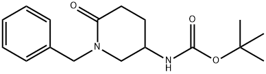 tert-Butyl N-(1-benzyl-6-oxopiperidin-3-yl)carbamate Struktur