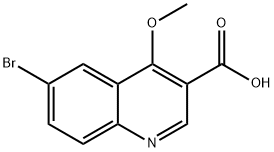 6-Bromo-4-methoxy-quinoline-3-carboxylic acid Struktur