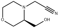 4-Morpholineacetonitrile, 3-(hydroxymethyl)-,(3S)- Struktur