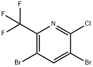 3,5-Dibromo-2-chloro-6-(trifluoromethyl)pyridine Struktur