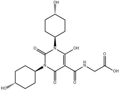 N1,N3-Bis(descyclohexyl) N1,N3-Bis(trans-4-Hydroxy-Cyclohexyl) Daprodustat Struktur