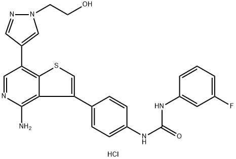 Ilorasertib hydrochloride Struktur