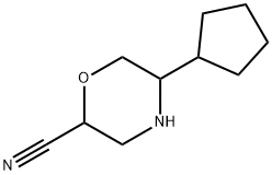 2-Morpholinecarbonitrile, 5-cyclopentyl- Struktur