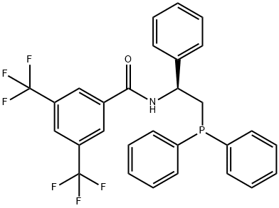 N-[(1S)-2-(Diphenylphosphino)-1-phenylethyl]-3,5-bis(trifluoromethyl)-benzamide Struktur