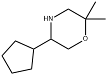 Morpholine, 5-cyclopentyl-2,2-dimethyl- Struktur