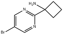 Cyclobutanamine, 1-(5-bromo-2-pyrimidinyl)- Struktur