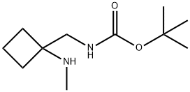 tert-butyl (1-(methylamino)cyclobutyl)methylcarbamate Struktur