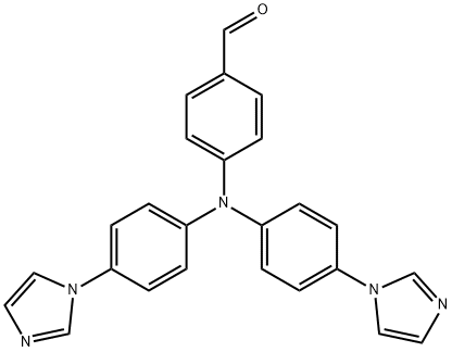 4-(bis(4-(1H-imidazol-1-yl)phenyl)amino)benzaldehyde Struktur