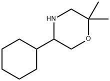 Morpholine, 5-cyclohexyl-2,2-dimethyl- Struktur