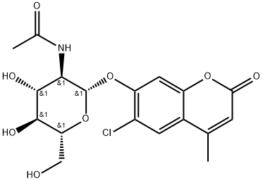 6-Chloro-4-methylumbelliferyl 2-Acetamido-2-deoxy-β-D-glucopyranoside Struktur