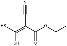 2-Propenoic acid, 2-cyano-3,3-dimercapto-, ethyl ester Struktur