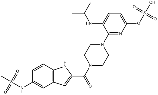 6’-Hydroxy Delavirdine O-Sulfate Struktur