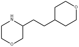 Morpholine, 3-[2-(tetrahydro-2H-pyran-4-yl)ethyl]- Struktur