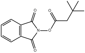 Butanoic acid, 3,3-dimethyl-, 1,3-dihydro-1,3-dioxo-2H-isoindol-2-yl ester Struktur