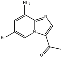 1-{8-amino-6-bromoimidazo[1,2-a]pyridin-3-yl}ethan-1-one Struktur