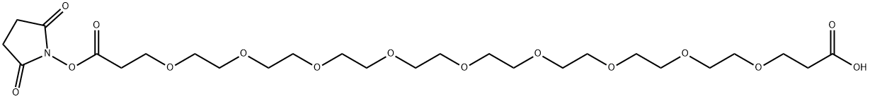 Acid-PEG9-NHS ester Struktur