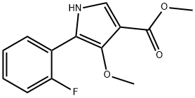 1H-Pyrrole-3-carboxylic acid, 5-(2-fluorophenyl)-4-methoxy-, methyl ester Struktur