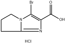 3-Bromo-5h,6h,7h-pyrrolo[1,2-a]imidazole-2-carboxylic acid hydrochloride Struktur