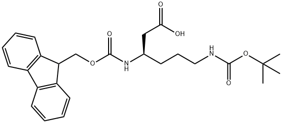 (9H-Fluoren-9-yl)MethOxy]Carbonyl β-3-D-homoornithine(Boc) Struktur