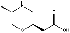 2-Morpholineacetic acid, 5-methyl-, (2R,5S)- Struktur