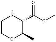 3-Morpholinecarboxylic acid, 2-methyl-,methylester,(2R,3S)- Struktur