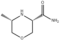 3-Morpholinecarboxamide, 5-methyl-, (3S,5S)- Struktur