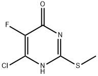 4(1H)-Pyrimidinone, 6-chloro-5-fluoro-2-(methylthio)- Struktur