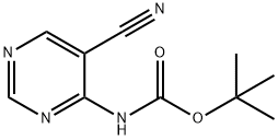 Carbamic acid, N-(5-cyano-4-pyrimidinyl)-, 1,1-dimethylethyl ester Struktur