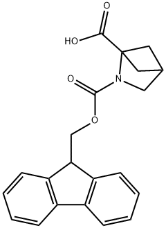 2-N-Fmoc-2-aza-bicyclo[2.1.1]hexane-1-carboxylic acid Struktur