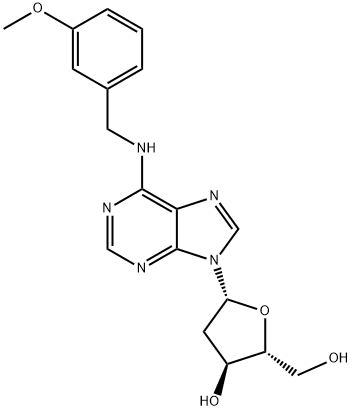 2'-Deoxy-N6-(3-methoxybenzyl)adenosine Struktur