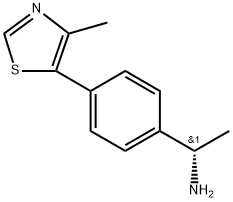 Benzenemethanamine, α-methyl-4-(4-methyl-5-thiazolyl)-, (αS)- Struktur