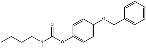 Carbamic acid, N-butyl-, 4-(phenylmethoxy)phenyl ester Struktur