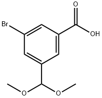 3-Bromo-5-(dimethoxymethyl)benzoic acid Struktur