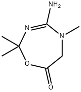 4-Amino-5,6-dihydro-2,2,5-trimethyl-1,3,5-oxadiazepin-7(2H)-one hydrochloride Struktur