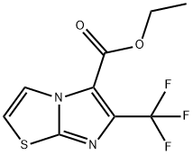 Imidazo[2,1-b]thiazole-5-carboxylic acid, 6-(trifluoromethyl)-, ethyl ester Struktur