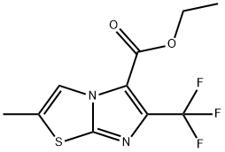 Imidazo[2,1-b]thiazole-5-carboxylic acid, 2-methyl-6-(trifluoromethyl)-, ethyl ester Struktur