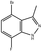 1H-Indazole, 4-bromo-7-fluoro-3-methyl- Struktur