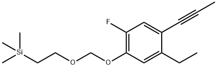 Benzene, 1-ethyl-4-fluoro-2-(1-propyn-1-yl)-5-[[2-(trimethylsilyl)ethoxy]methoxy]- Struktur