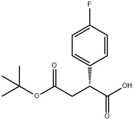 Butanedioic acid, 2-(4-fluorophenyl)-, 4-(1,1-dimethylethyl) ester, (2R)- Struktur