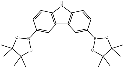 9H-Carbazole, 3,6-bis(4,4,5,5-tetramethyl-1,3,2-dioxaborolan-2-yl)- Struktur