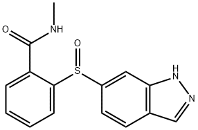 2-(1H-Indazol-6-ylsulfinyl)-N-methylbenzam Struktur