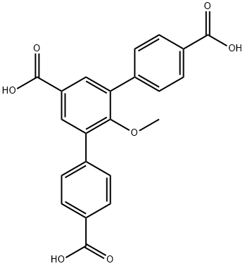 [1,1':3',1''-Terphenyl]-4,4'',5'-tricarboxylic acid, 2'-methoxy- Struktur