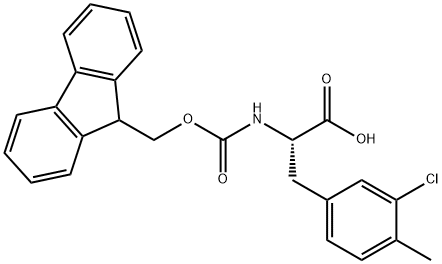 L-Phenylalanine, 3-chloro-N-[(9H-fluoren-9-ylmethoxy)carbonyl]-4-methyl- Struktur