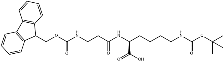 Fmoc-β-Ala-Lys(Boc)-OH Struktur