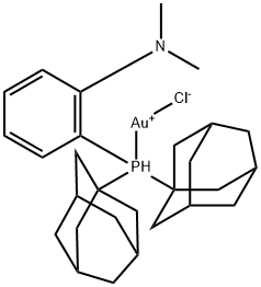 Gold, [2-[bis(tricyclo[3.3.1.13,7]dec-1-yl)phosphino-κP]-N,N-dimethylbenzenamine]chloro- Struktur