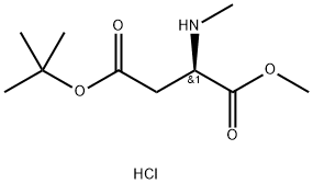 D-Aspartic acid, N-methyl-, 4-(1,1-dimethylethyl) 1-methyl ester, hydrochloride (1:1) Struktur